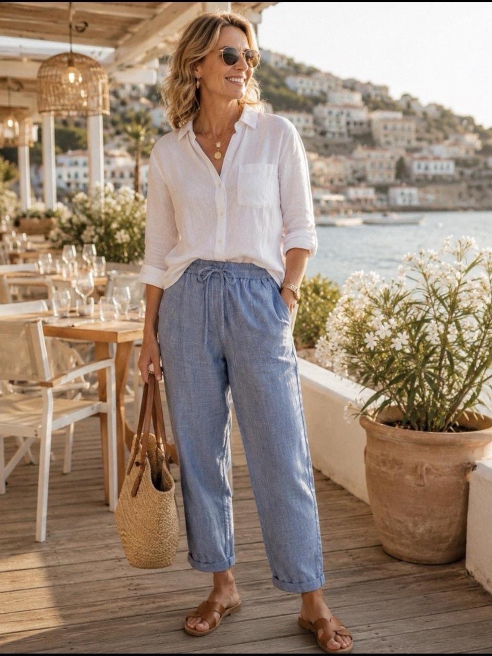 J.Crew Chambray Drawstring Pant